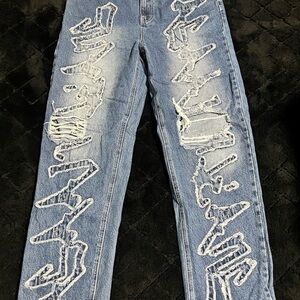 Stylish Blue Distressed Men Jeans